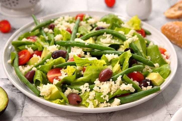 Boston or bibb lettuce salad served