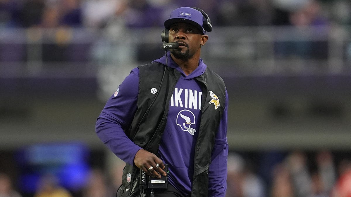 No worries: Brian Flores has turned the Vikings’ defense into one of the best in the NFL