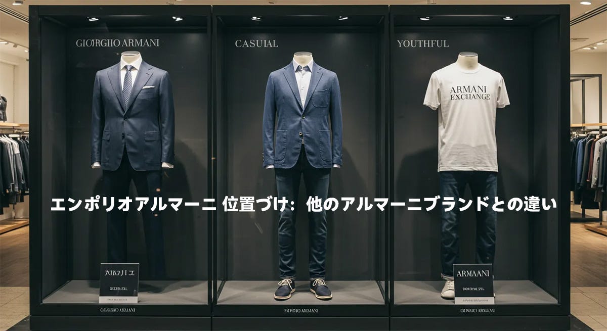 エンポリオアルマーニ 位置づけ：他のアルマーニブランドとの違い