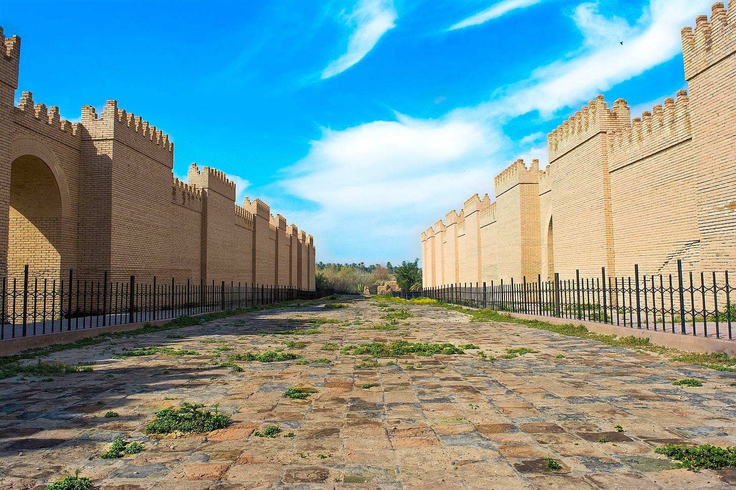 A partial view of the ruins of Babylon
