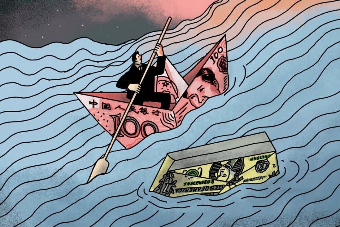 As the US government flirted with a debt default last month, some analysts see more opportunities opening up for China and the yuan. Illustrationn: Brian Wang