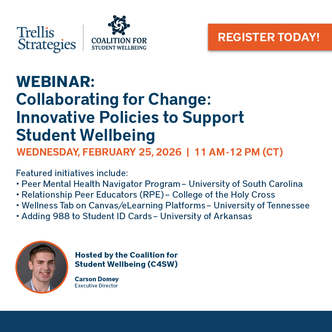 EVENT: Coalition for Student Wellbeing & Trellis Strategies Partner to Present Webinar on Innovative Approaches to Promote Student Wellbeing