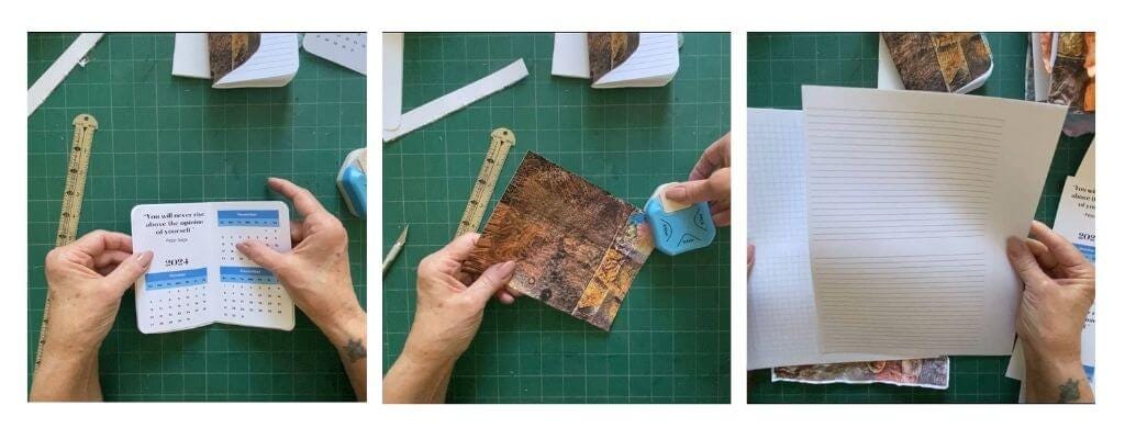 DIY Notebook Cutting and Folding Interior Pages