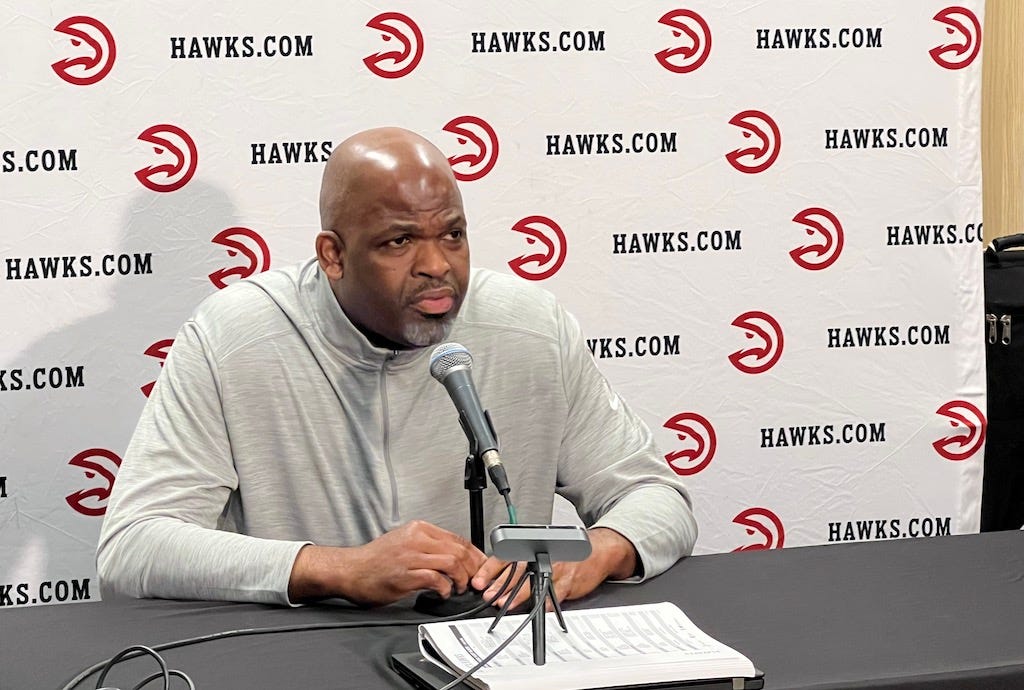 Nate McMillan is in his third season as Atlanta Hawks head coach. Nate McMillan is in his third season as Atlanta Hawks head coach.