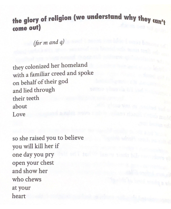 Excerpt from tkk's Navigating With(out) Instruments, "the glory of religion (we understand why they can't come out)