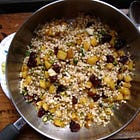 Israeli couscous with squash, dried cherries & pistachios 