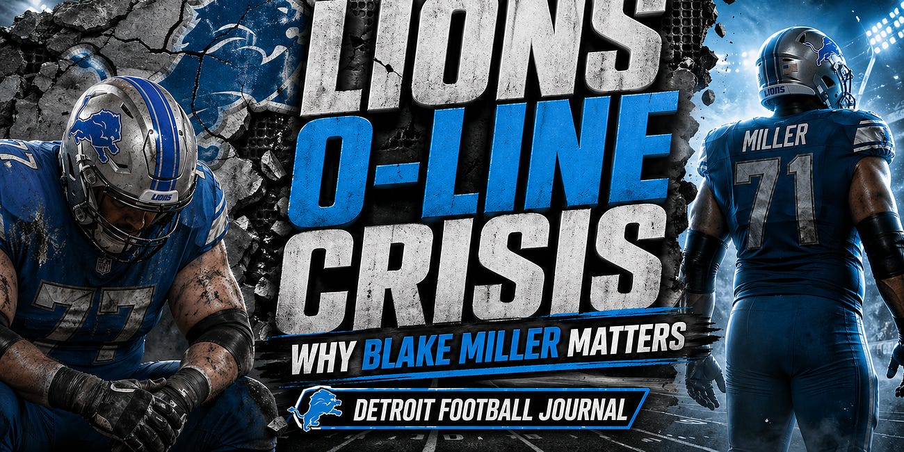The Blake Miller Pick Reveals Brad Holmes' Crisis: Detroit Lions Offensive Line
