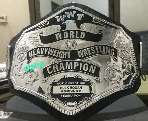 WWF HULK HOGAN 84 Zinc Championship Belt - Zees Belts