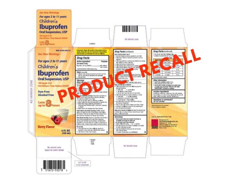 Strides Taro Children's Ibuprofen Oral Suspension Recall 2026 Strides Taro Children's Ibuprofen Oral Suspension Recall 2026