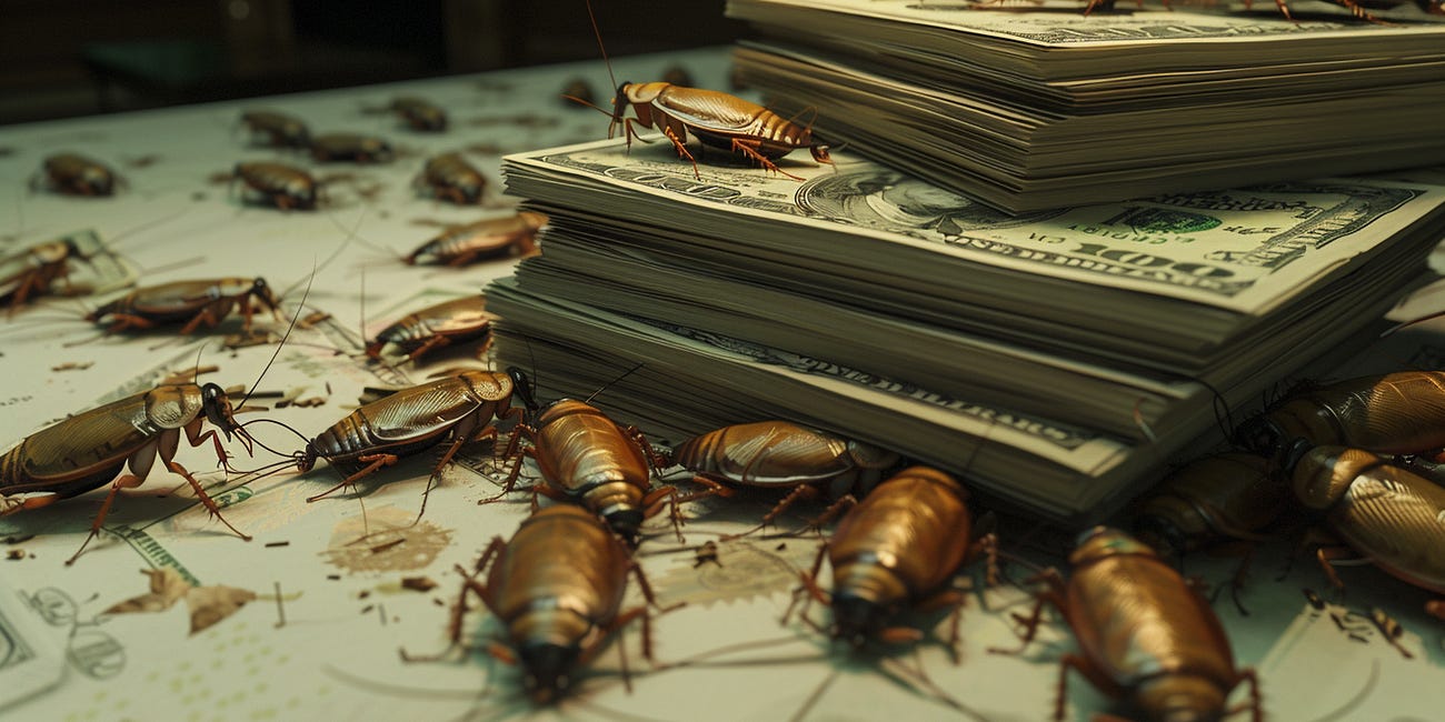You should check your 401K for "Cockroaches"