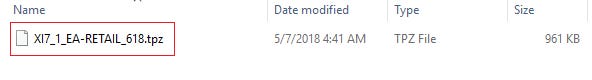 ESR .tpz file for EA-RETAIL unzipped from the downloaded file ESR .tpz file for EA-RETAIL unzipped from the downloaded file