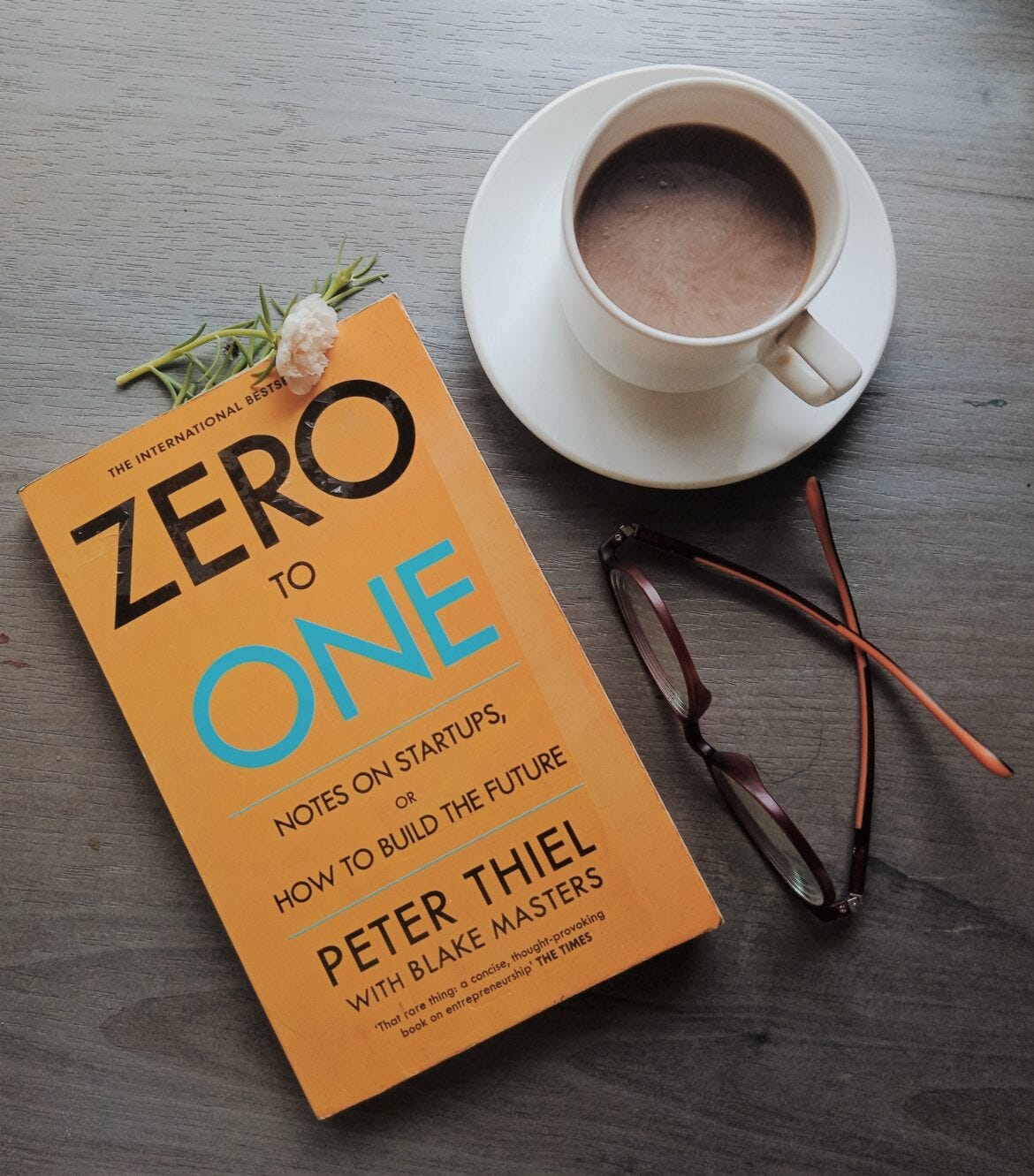 This image features the book Zero to One by Peter Thiel alongside a cup of coffee, emphasizing startup innovation themes. This image features the book Zero to One by Peter Thiel alongside a cup of coffee, emphasizing startup innovation themes.