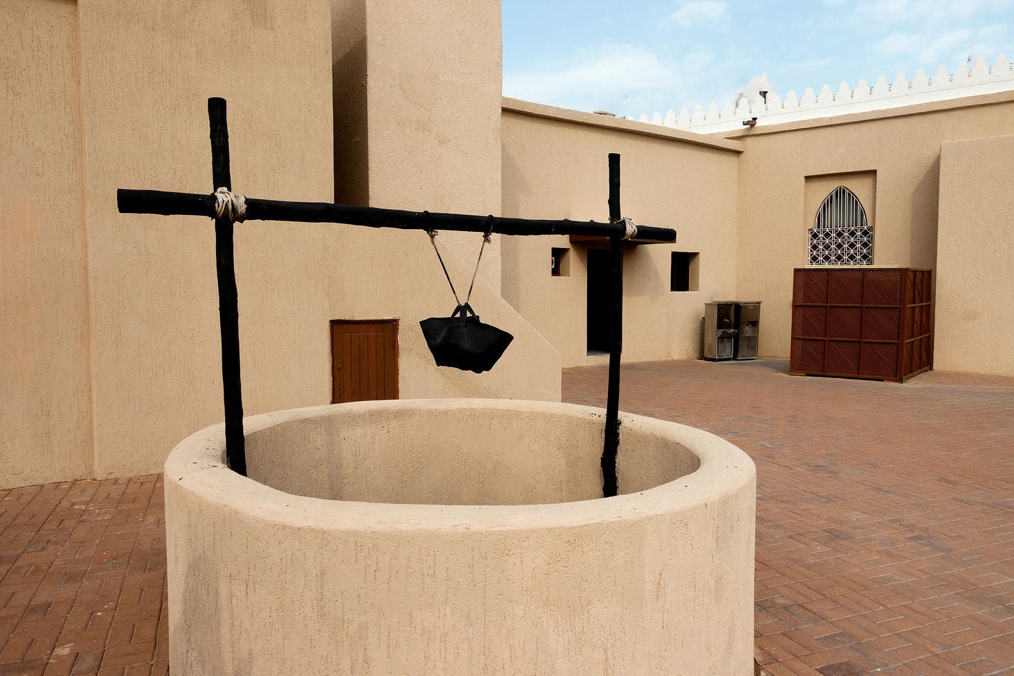 A well outside a house