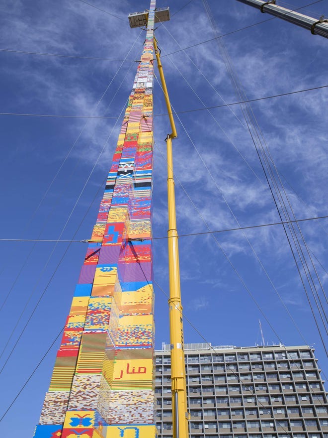 Lego tower beats current Guinness record holder as tallest tower built