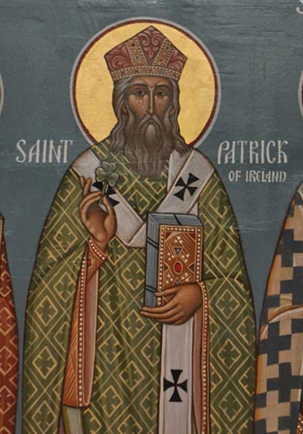 An icon of St. Patrick. An icon of St. Patrick.