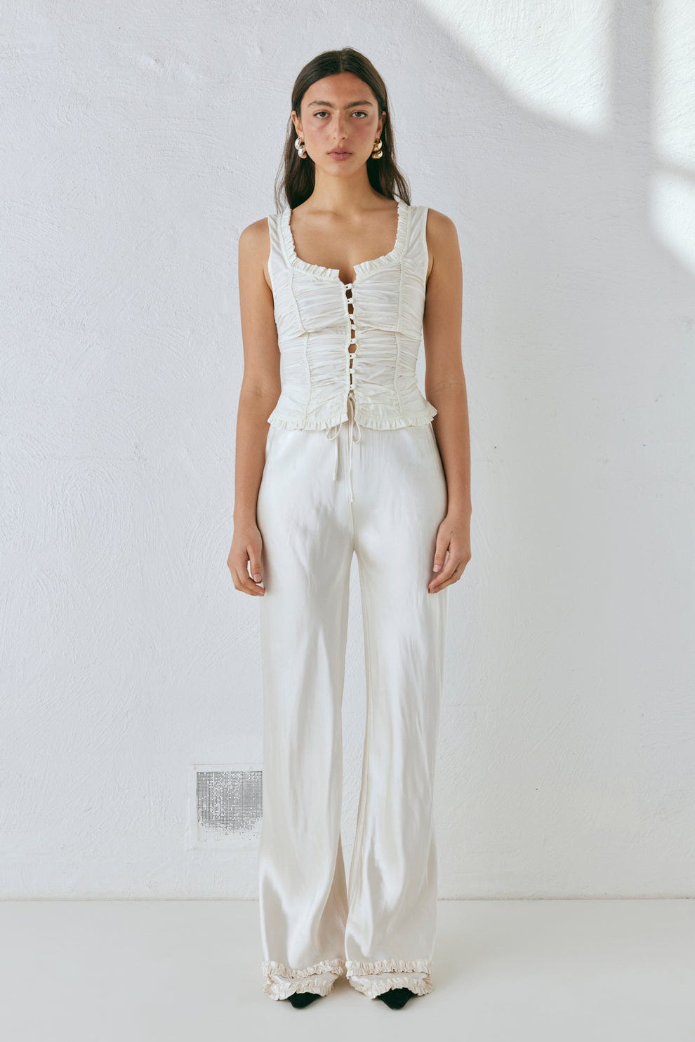 Citara Satin Pants White
