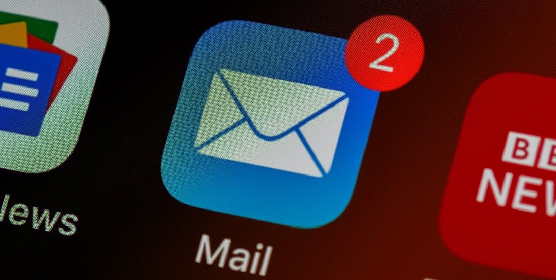 closeup of mail app icon on phone closeup of mail app icon on phone