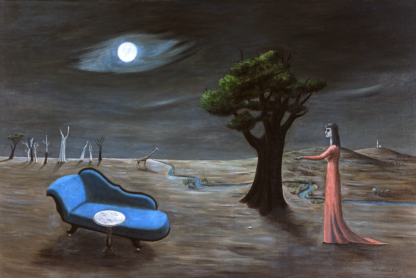 Gertrude Abercrombie, Search for Rest, 1951, Collection of Sandra and Bram Dijkstra. Photo: Sandy and Bram Dijkstra. Gertrude Abercrombie, Search for Rest, 1951, Collection of Sandra and Bram Dijkstra. Photo: Sandy and Bram Dijkstra.