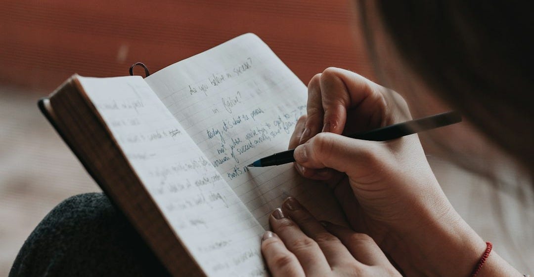 unknown person writing