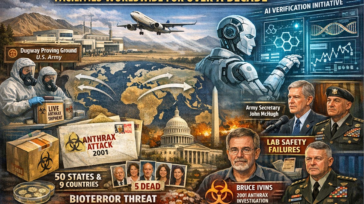 Secret U.S. Army Lab Shipped Live Anthrax to 194 Facilities Worldwide for Over a Decade