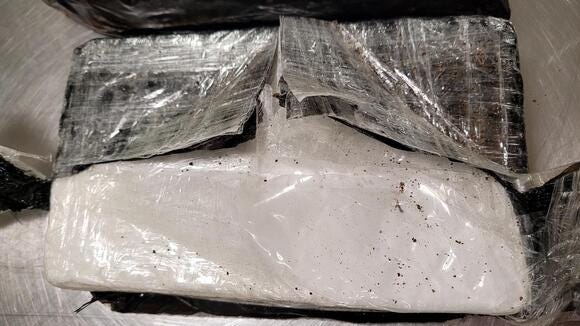 Cocaine hidden inside bag of "cocoa"