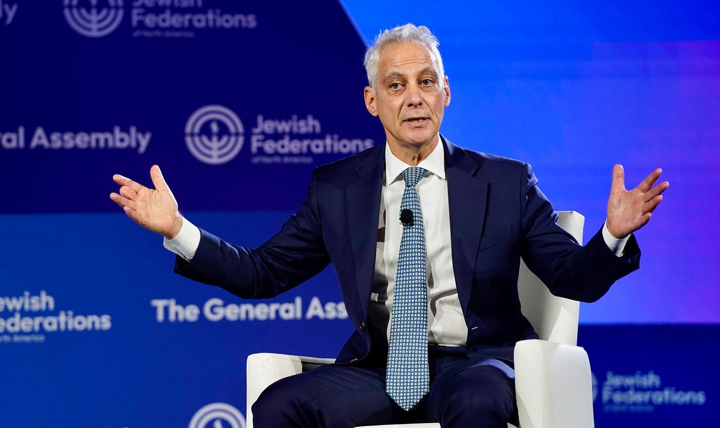 How Rahm Emanuel is recalibrating on Israel ahead of 2028 How Rahm Emanuel is recalibrating on Israel ahead of 2028