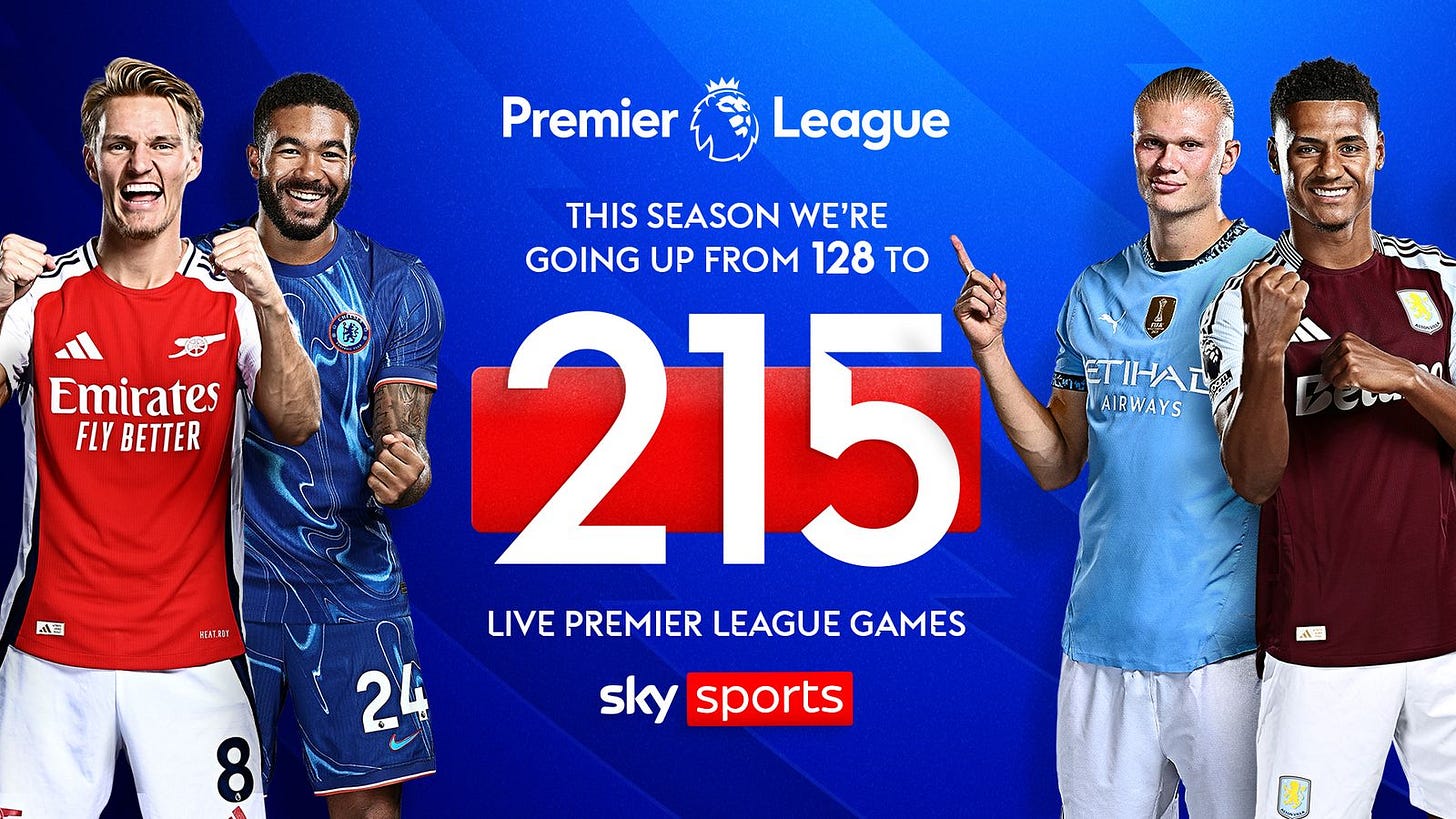 Sky Sports to show 215 Premier League games a season from 2025/26 | Football  News | Sky Sports