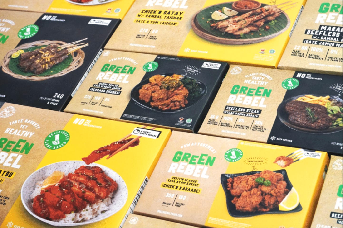 photo of green rebel plant based ready meals