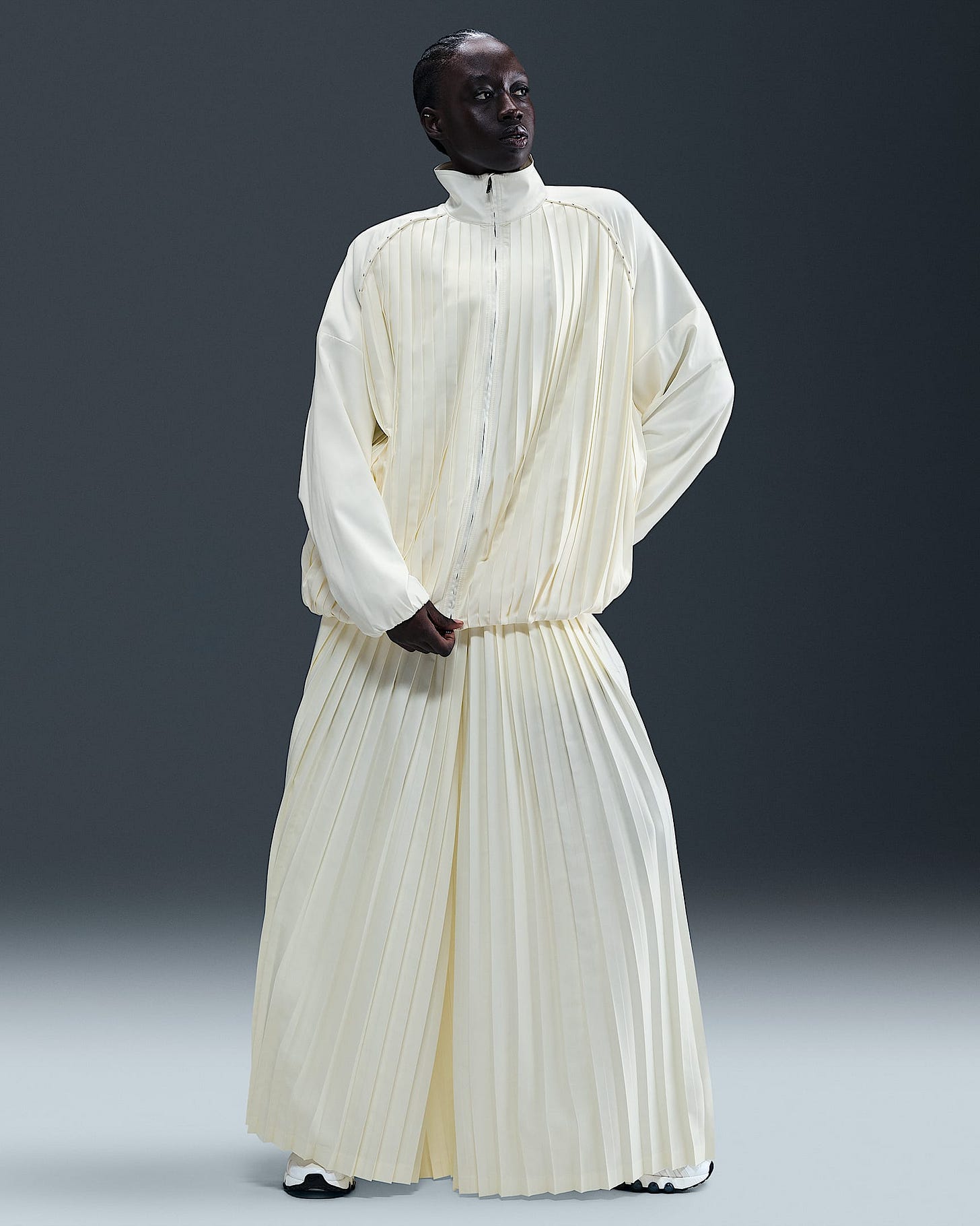 Nike Sportswear Collection Women's Mid-Rise Pleated Track Pants - Sail/Black/Light Orewood Brown