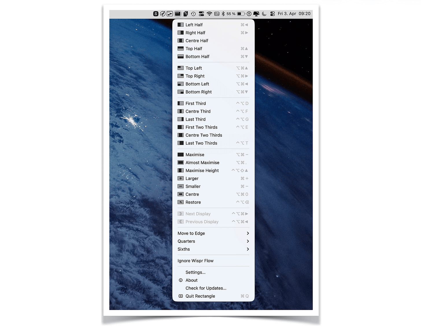 Source: Author | Screenshot from my Mac — Rectangle
