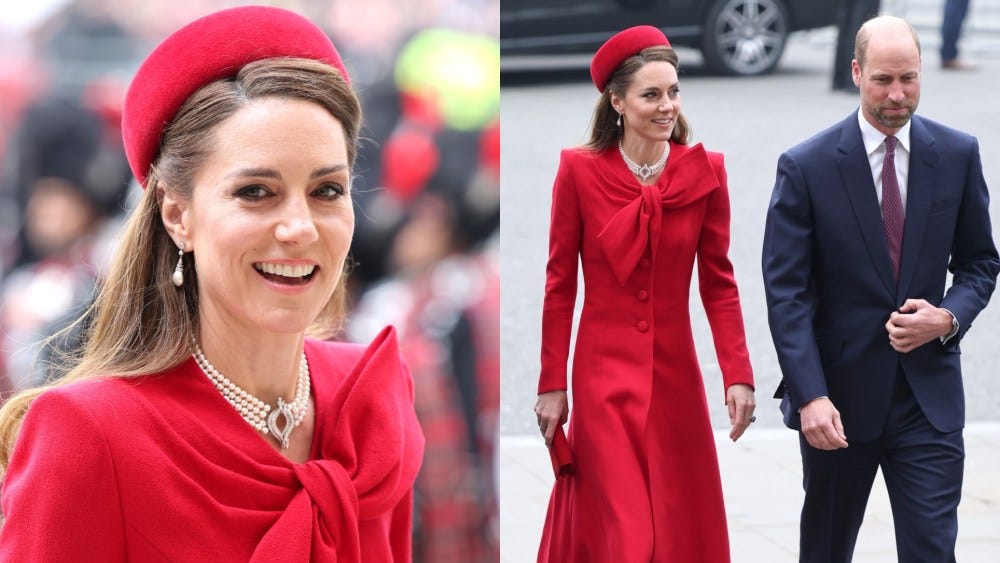 Kate Middleton Honors Princess Diana With Pearls on Commonwealth Day