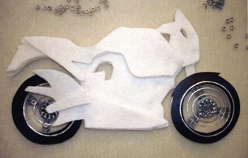 beaded Buell X1 Lightning motorcycle pop art beadwork Boston bead embroidery bike nuts washers wheels beaded Buell X1 Lightning motorcycle pop art beadwork Boston bead embroidery bike nuts washers wheels