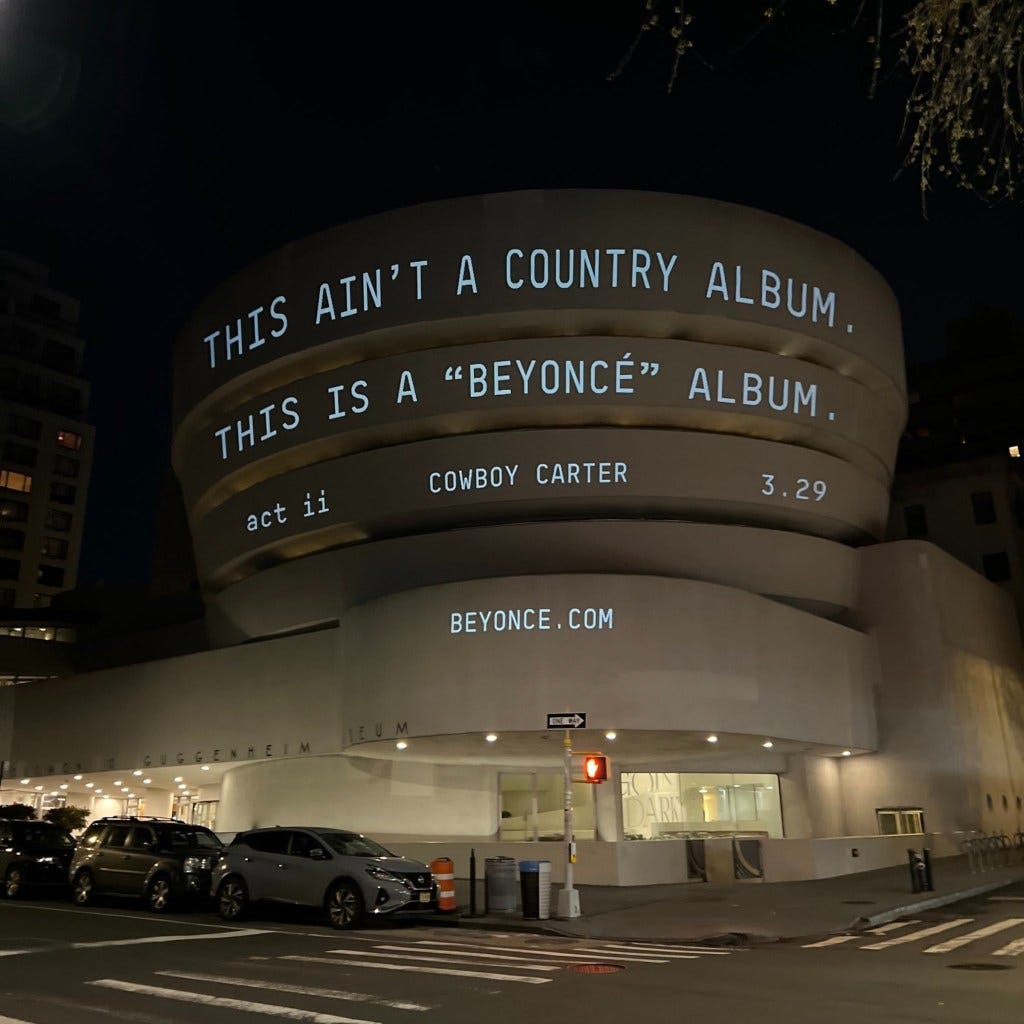 Is the Guggenheim the Right Place to Advertise a Beyoncé Album?