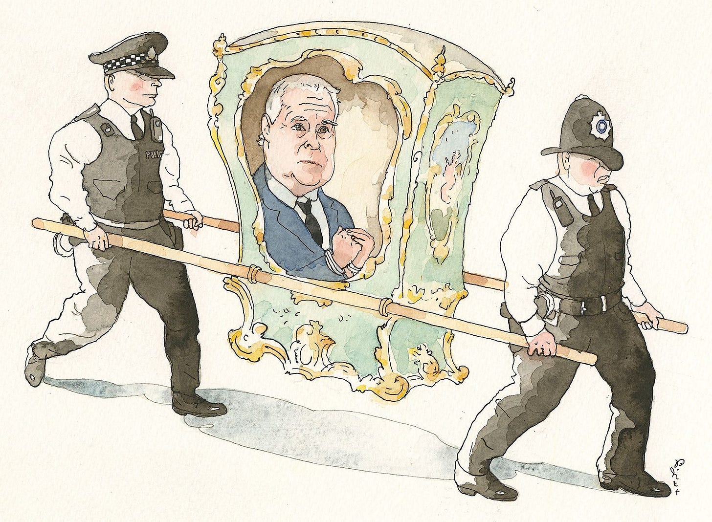 Prince Andrew is arrested in royal style. Prince Andrew is arrested in royal style.
