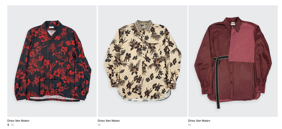 Dries Van Noten Seasons Shirts