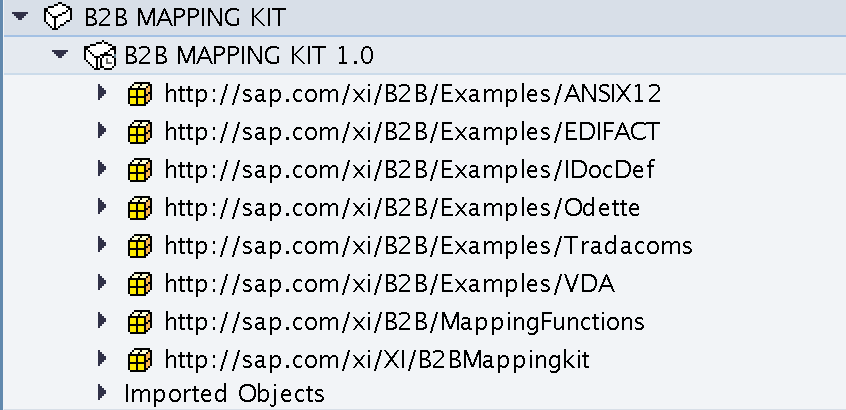 B2B Mapping Kit standard content imported to ESR B2B Mapping Kit standard content imported to ESR