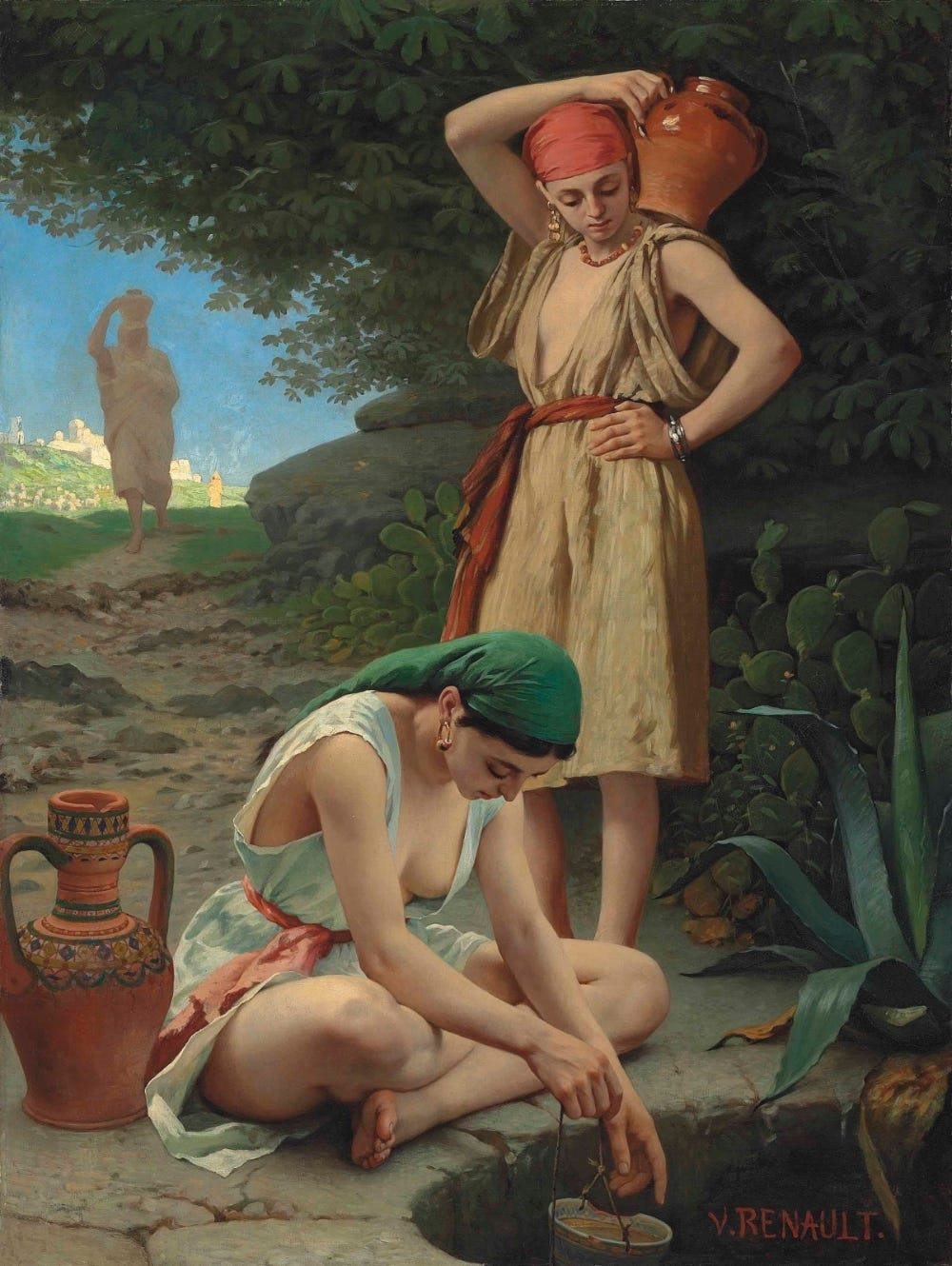 A painting of women sitting on the ground
Description automatically generated A painting of women sitting on the ground
Description automatically generated
