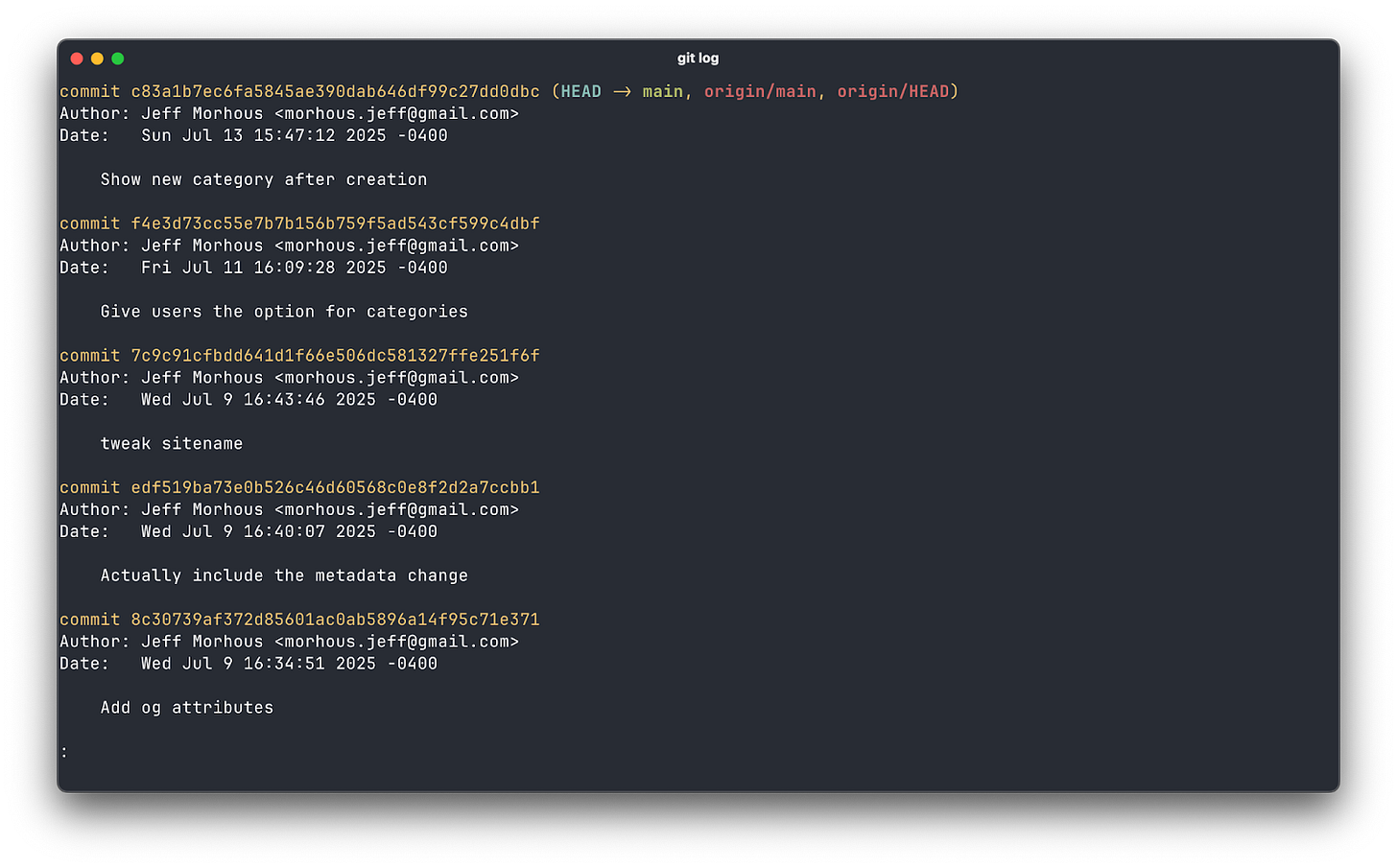 Version control on Terminal Version control on Terminal