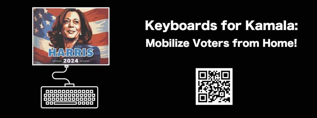 Keyboards For Kamala: Mobilize voters from home