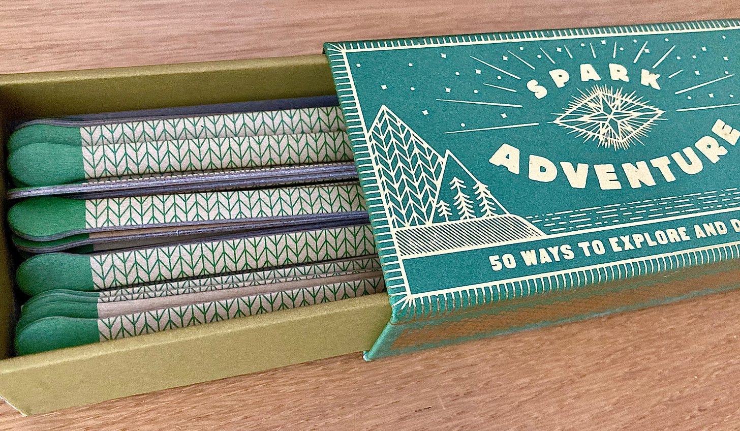 fake matchbox with fake matches