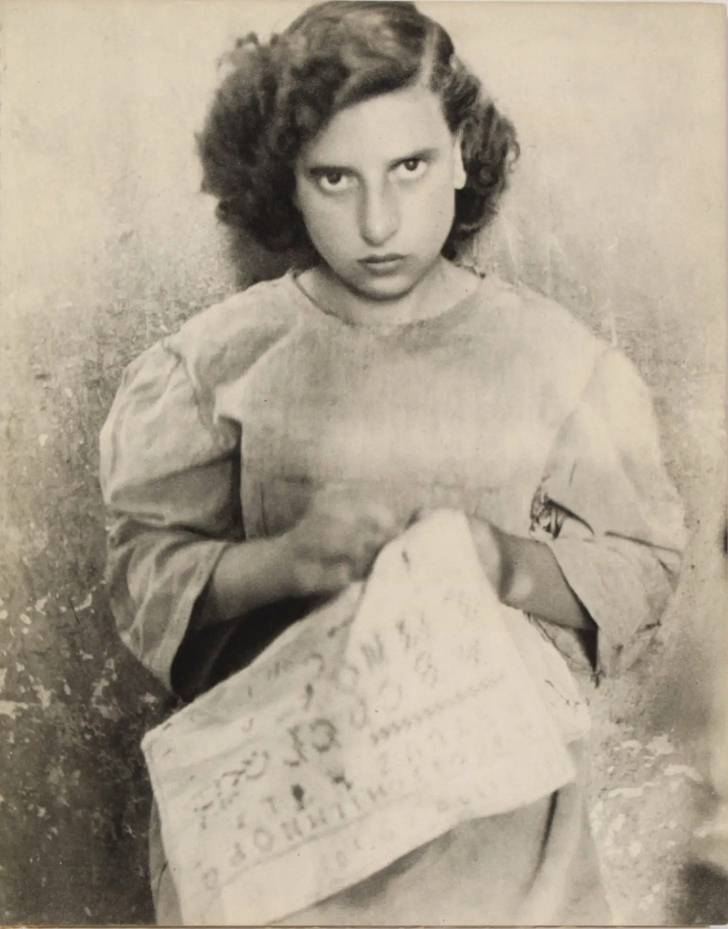One of the “bad girls” hand embroidering, Albergo dei Poveri reformatory, Naples, Italy. By David Seymour (Chim) 1948