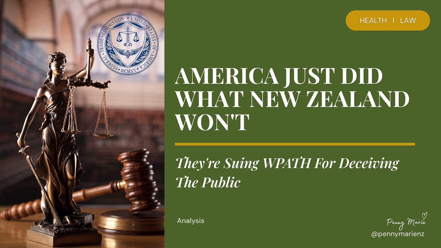 The US FTC is Suing WPATH The US FTC is Suing WPATH