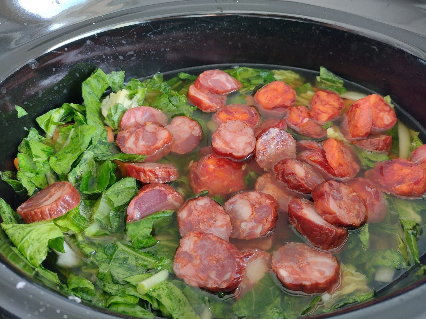 A pot of Portuguese soup