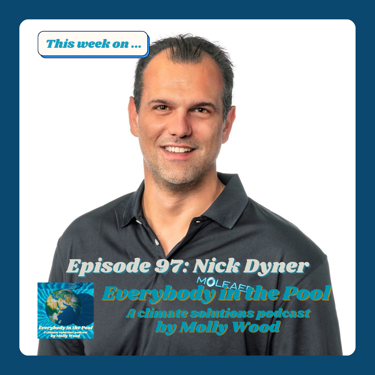 A promotional image featuring a smiling man in a company polo shirt, with the logo for the Everybody in the Pool podcast. A promotional image featuring a smiling man in a company polo shirt, with the logo for the Everybody in the Pool podcast.