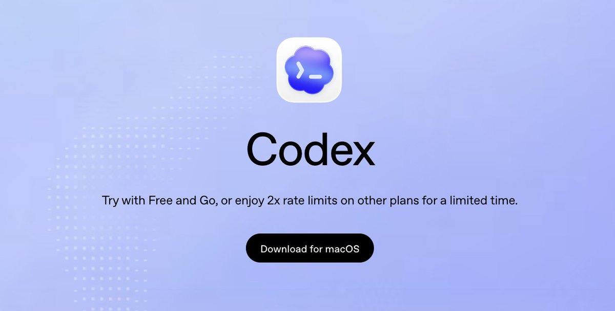 🚨 OpenAI's Codex app is now available on macOS.