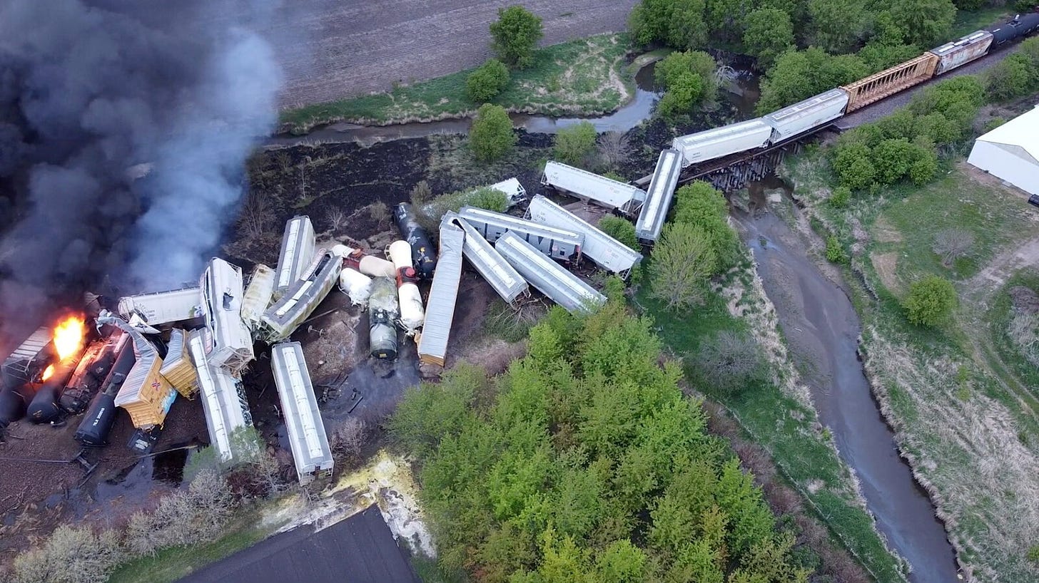 Train in Iowa With Hazardous Materials Derails, Prompting Evacuation ...