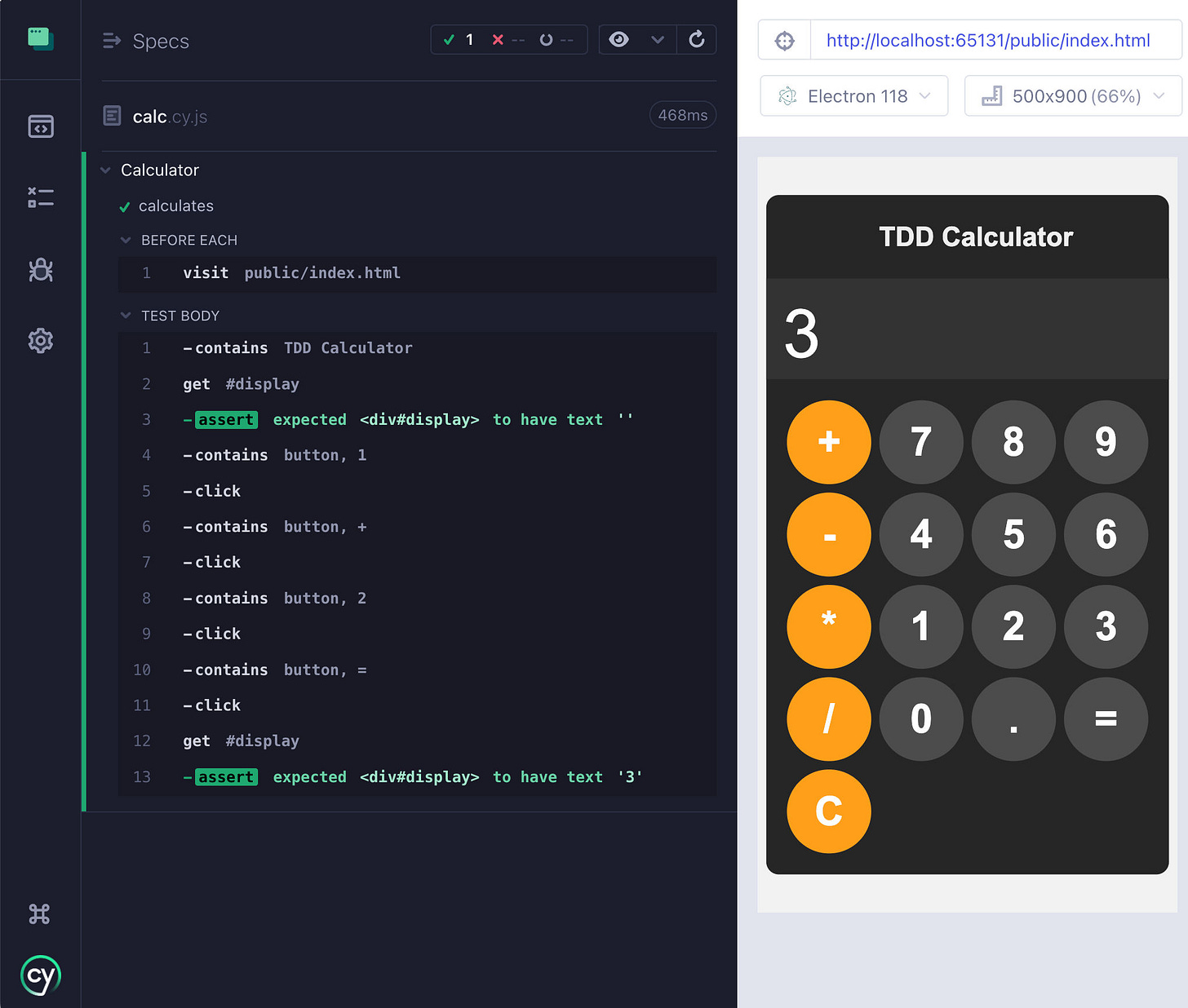 TDD Calculator test application test TDD Calculator test application test