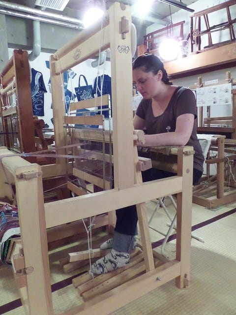 Me on the Weaving Loom Me on the Weaving Loom