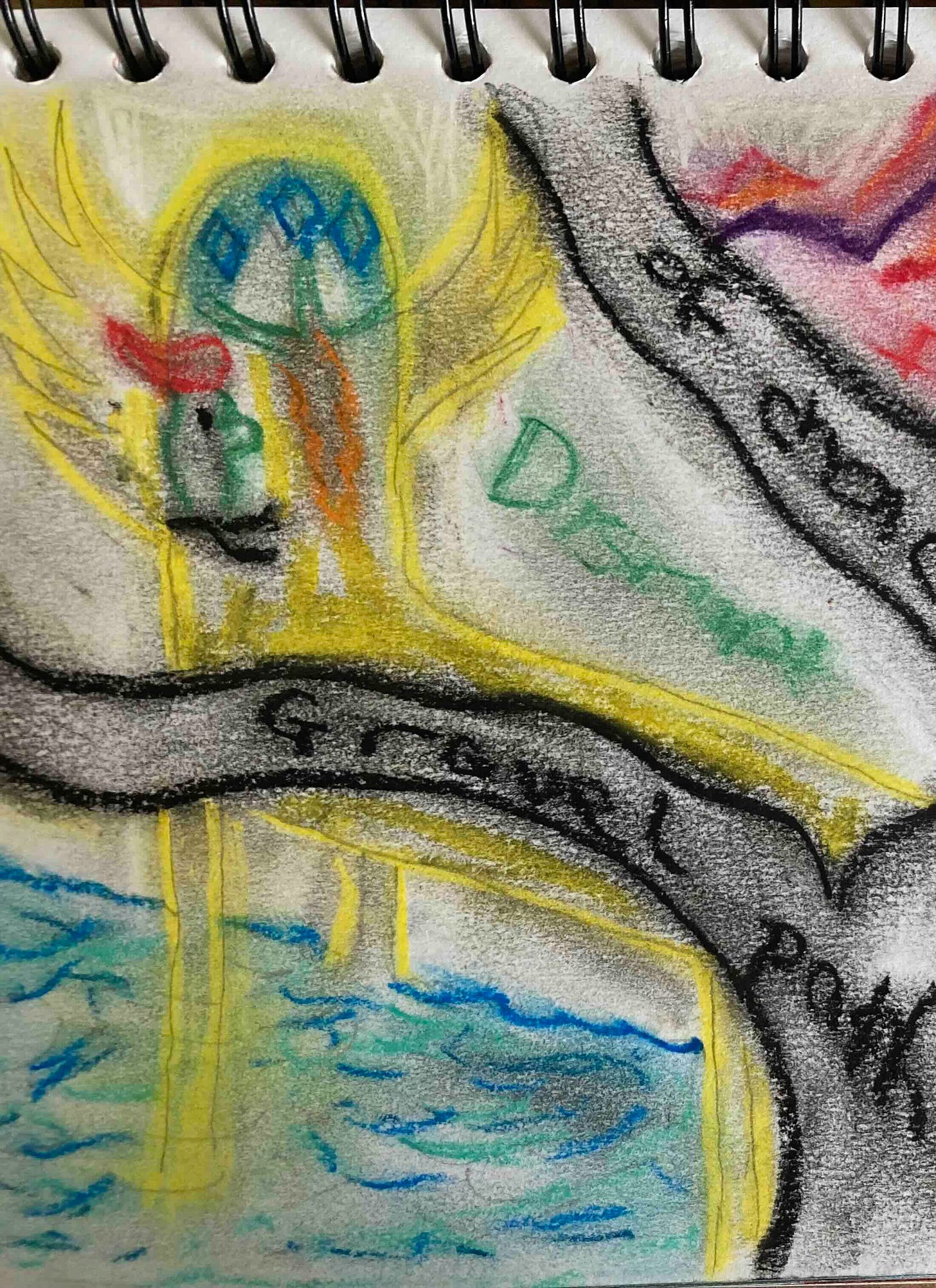 A close up of a section of the drawing
