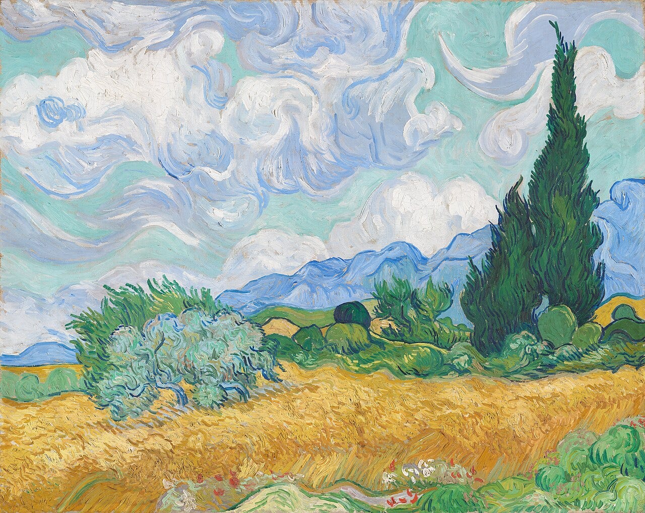 Vincent van Gogh, Wheat Field with Cypresses